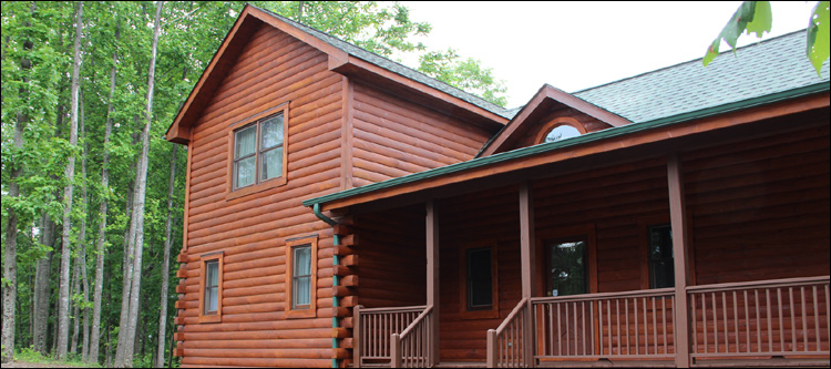 Log Home Staining in Powhatan County, Virginia