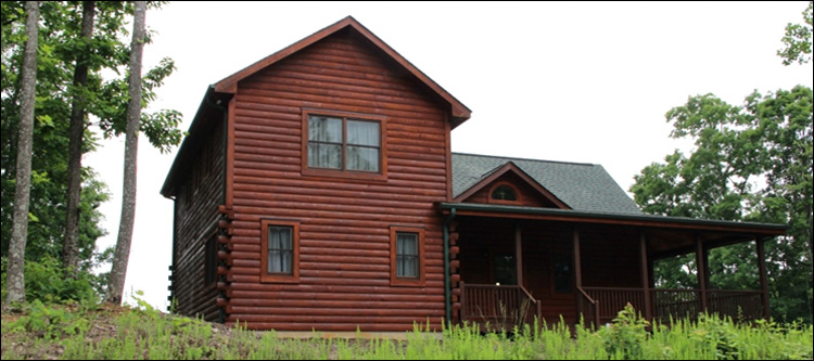 Professional Log Home Borate Application  Powhatan County, Virginia