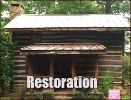 Historic Log Cabin Restoration  Powhatan County, Virginia
